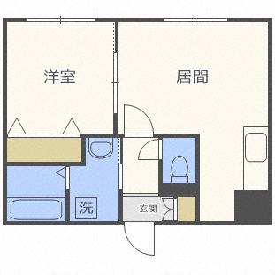 ノースポイント元町(1LDK/3階)の間取り写真