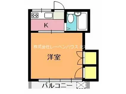 ハイツスリーナイン(1K/1階)の間取り写真