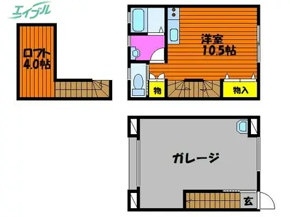 OHDARA BASE(ワンルーム/1階)の間取り写真