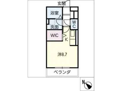 AN HAMATOMI(ワンルーム/3階)の間取り写真