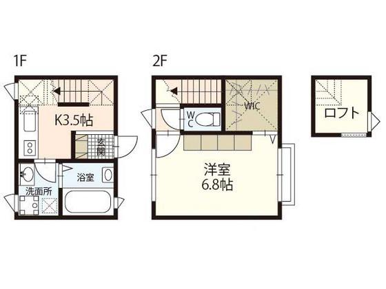 CASA GRANO(1K/1階)の間取り写真