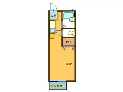 グレースハイツ(1K/2階)の間取り写真