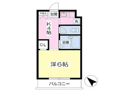 アネックス本郷(ワンルーム/1階)の間取り写真