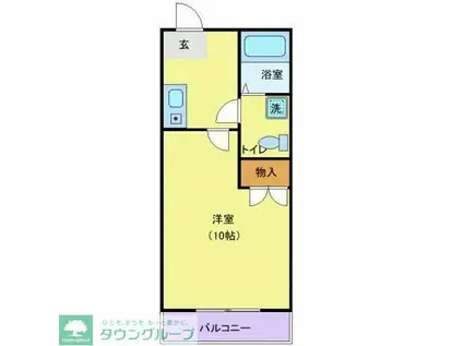 レグルス清新(1K/3階)の間取り写真