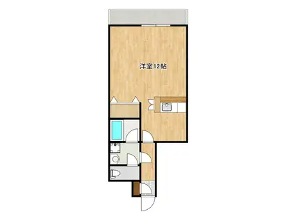 メゾンビューアルカディア(ワンルーム/2階)の間取り写真