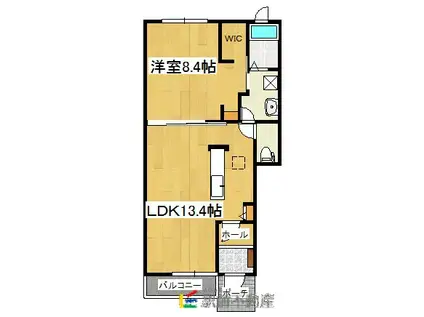 アルモニー II(1LDK/1階)の間取り写真