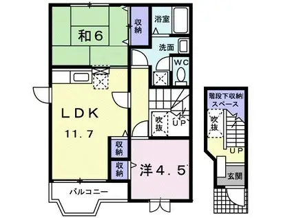 スターアリスV(2LDK/2階)の間取り写真