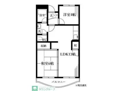 アイランドビレッジ(2LDK/3階)の間取り写真