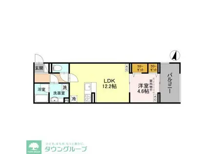 D-SERENO志木柏町(1LDK/3階)の間取り写真