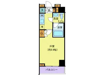 クレヴィスタ練馬平和台(1K/1階)の間取り写真