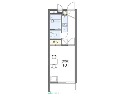 レオパレスポプラ(1K/2階)の間取り写真