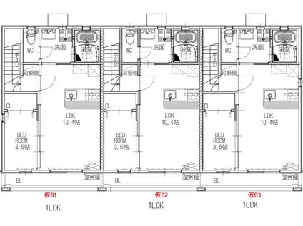 アベニールMK(1LDK/1階)の間取り写真