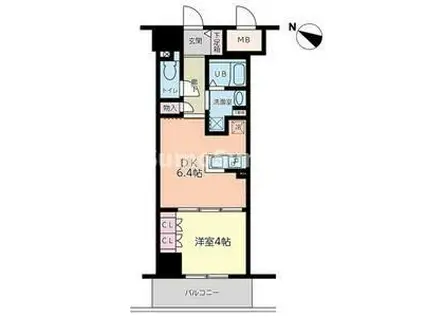 神戸元町NOAH(1DK/9階)の間取り写真