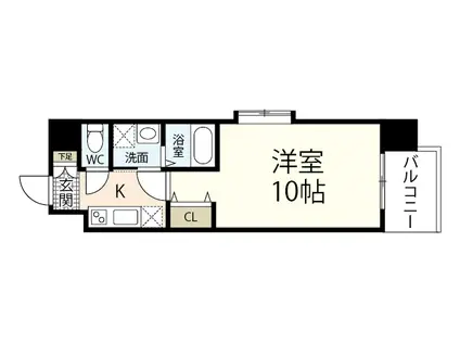 FLARE HIRATSUKA(1K/12階)の間取り写真