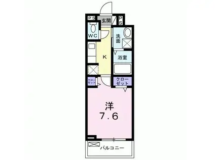 マイライフフォート(1K/3階)の間取り写真