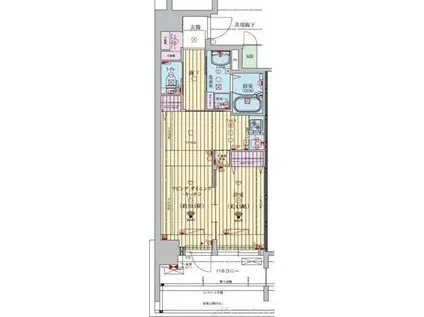 ファーストフィオーレ梅田イースト(1LDK/8階)の間取り写真