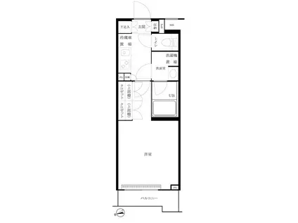 ルーブル大森西(1K/3階)の間取り写真