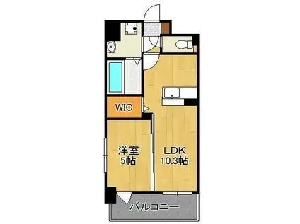 シエラ北方(1LDK/6階)の間取り写真
