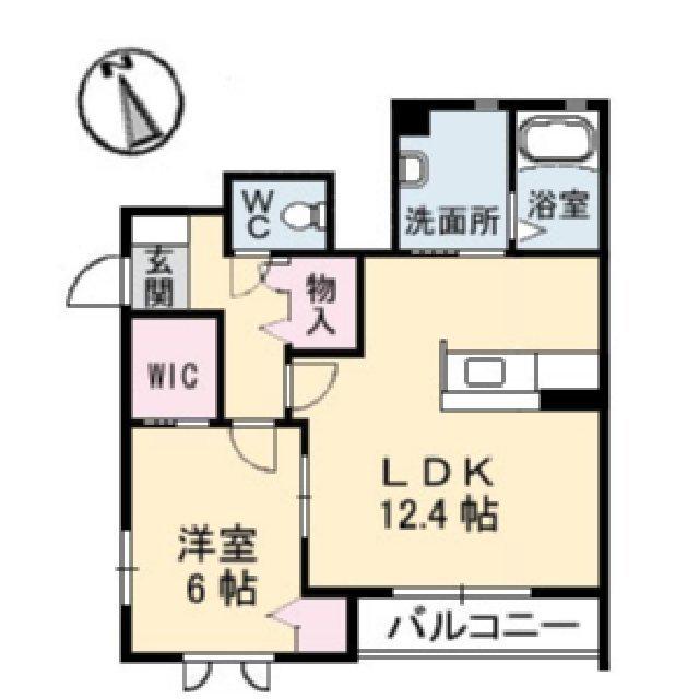 エスペラント(1LDK/1階)の間取り写真