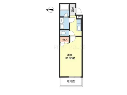 キーウィ荘(1K/1階)の間取り写真