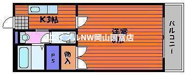 パルミラ江並(1K/6階)の間取り写真