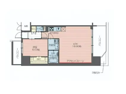 プレジオ新大阪EURO(1LDK/12階)の間取り写真