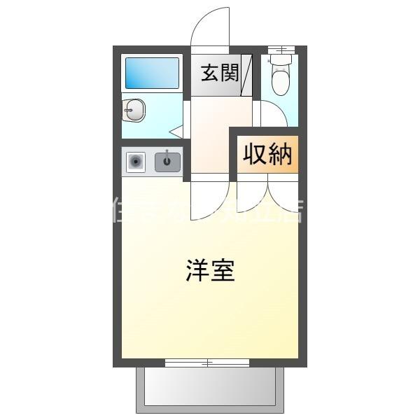 T-コーポ(1K/1階)の間取り写真