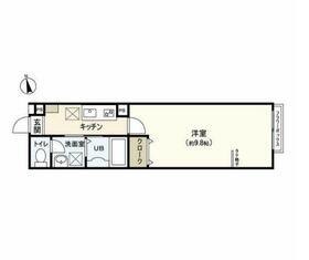 AZUL富沢(1K/2階)の間取り写真