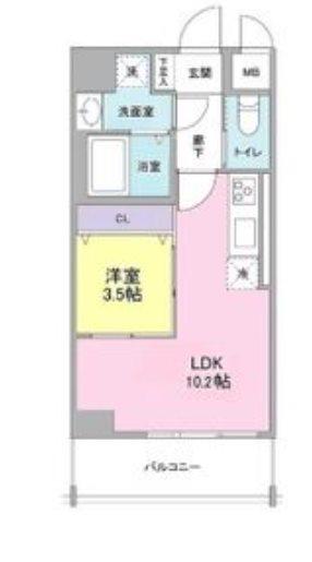 CATTLEYA GARDEN(1LDK/2階)の間取り写真