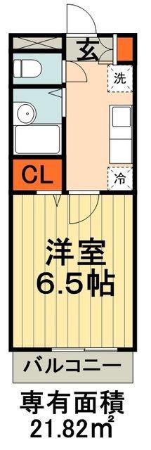 クリエイティブ12(1K/2階)の間取り写真