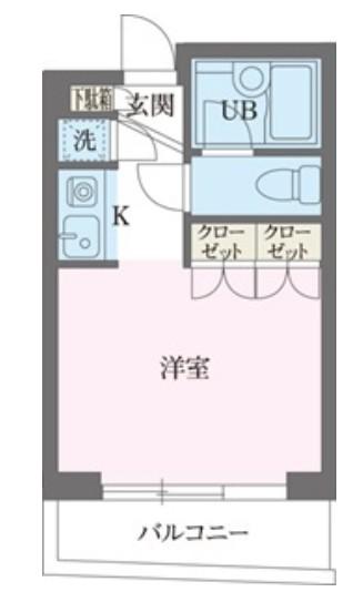 パークフロント西新宿(ワンルーム/7階)の間取り写真