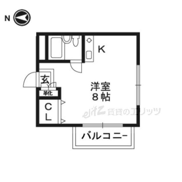 プラットホーム沢良宜(ワンルーム/3階)の間取り写真