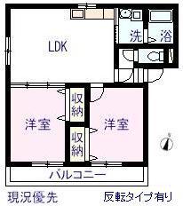 シエルメゾン(2LDK/3階)の間取り写真