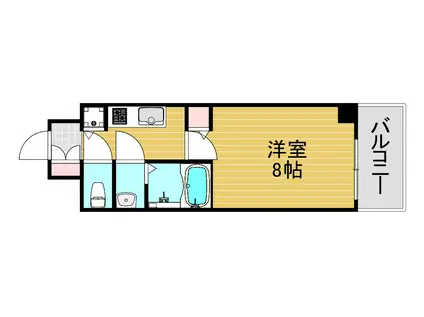 ディクス福島レジデンス(1K/4階)の間取り写真