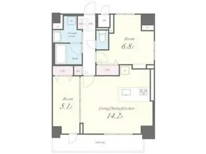 ピノ・アガタ岐阜駅前(2LDK/12階)の間取り写真