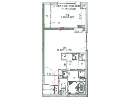 CROSTONE成増(1LDK/3階)の間取り写真