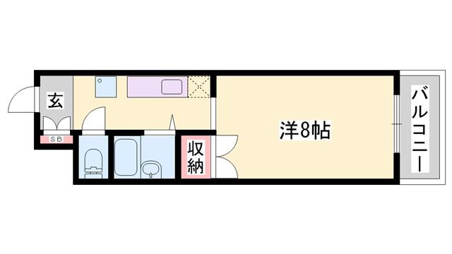 シャトー雅(1K/3階)の間取り写真