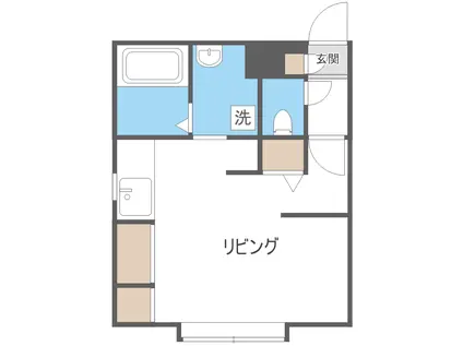 グレイスフルK(ワンルーム/2階)の間取り写真