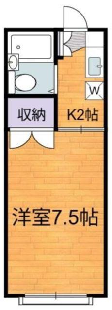 第一コーポ市瀬(1K/2階)の間取り写真