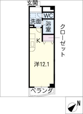 ラ・プリミエール(ワンルーム/3階)の間取り写真