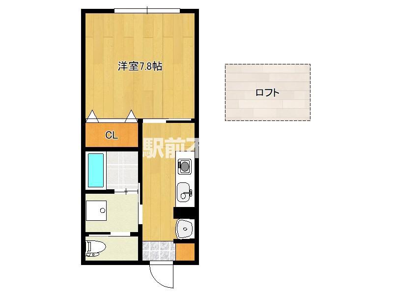 グレイスコート(1K/2階)の間取り写真