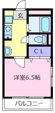リトゥール澤(1K/7階)の間取り写真