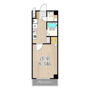 プリヴェ2号館(1K/4階)の間取り写真