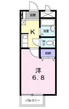 アベニール(1K/2階)の間取り写真