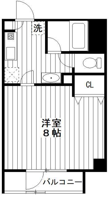 中村北堀江ビル(1K/3階)の間取り写真