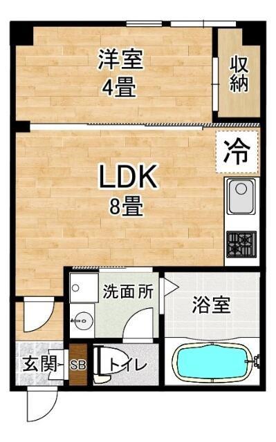 REDEAL町屋レジデンス(1LDK/2階)の間取り写真
