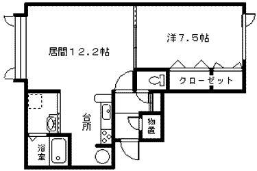 イリス25(1LDK/2階)の間取り写真