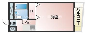 プレアール浜大津(ワンルーム/5階)の間取り写真