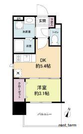 LIVE CASA県庁前(1DK/14階)の間取り写真
