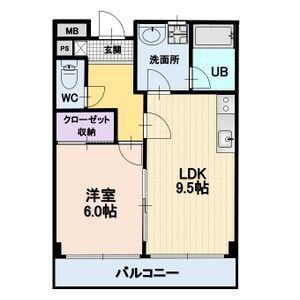 LIMPIA太田(1LDK/1階)の間取り写真